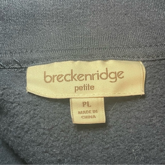 Breckenridge Petite Blue Snowman Button Front Cardigan Large Winter Holiday Warm - Picture 7 of 11